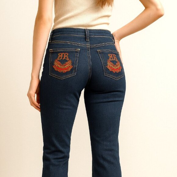 Rock & Republic Denim - Rock & Republic Bootcut Jeans 28 Embroidered Pockets